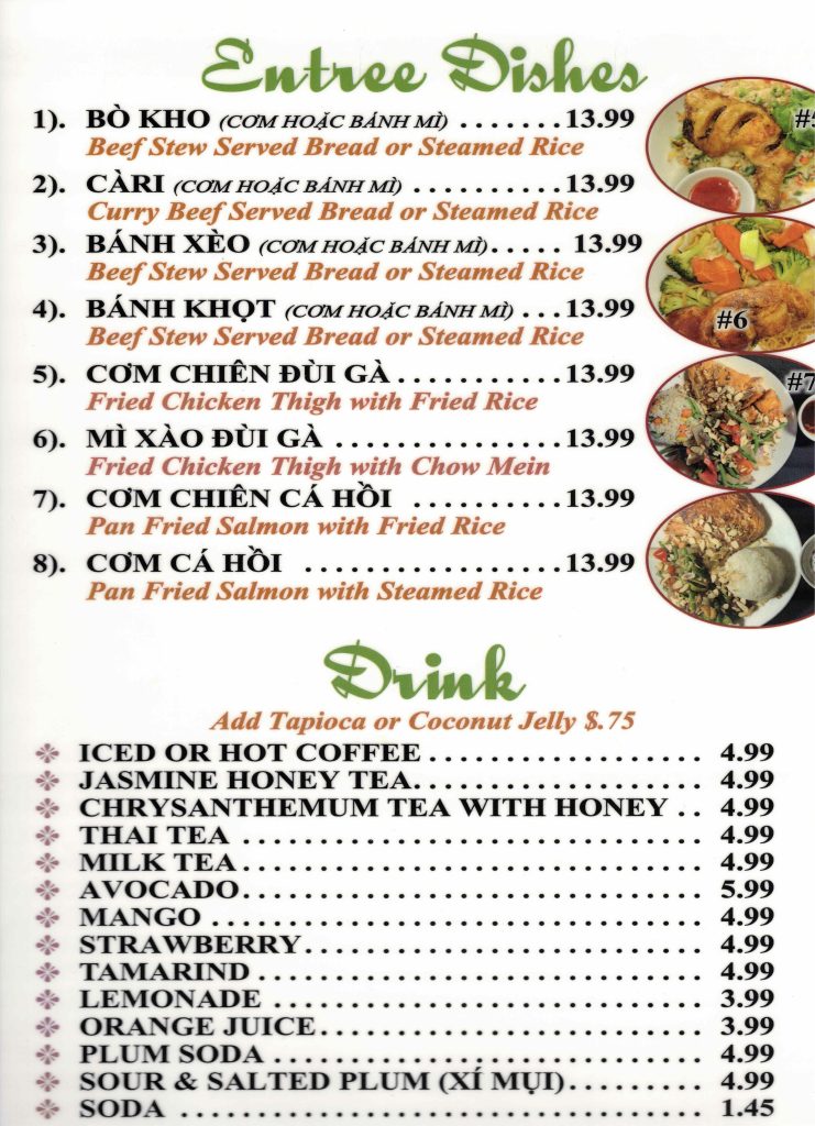 Kim Phuong Family Kitchen Menu p4